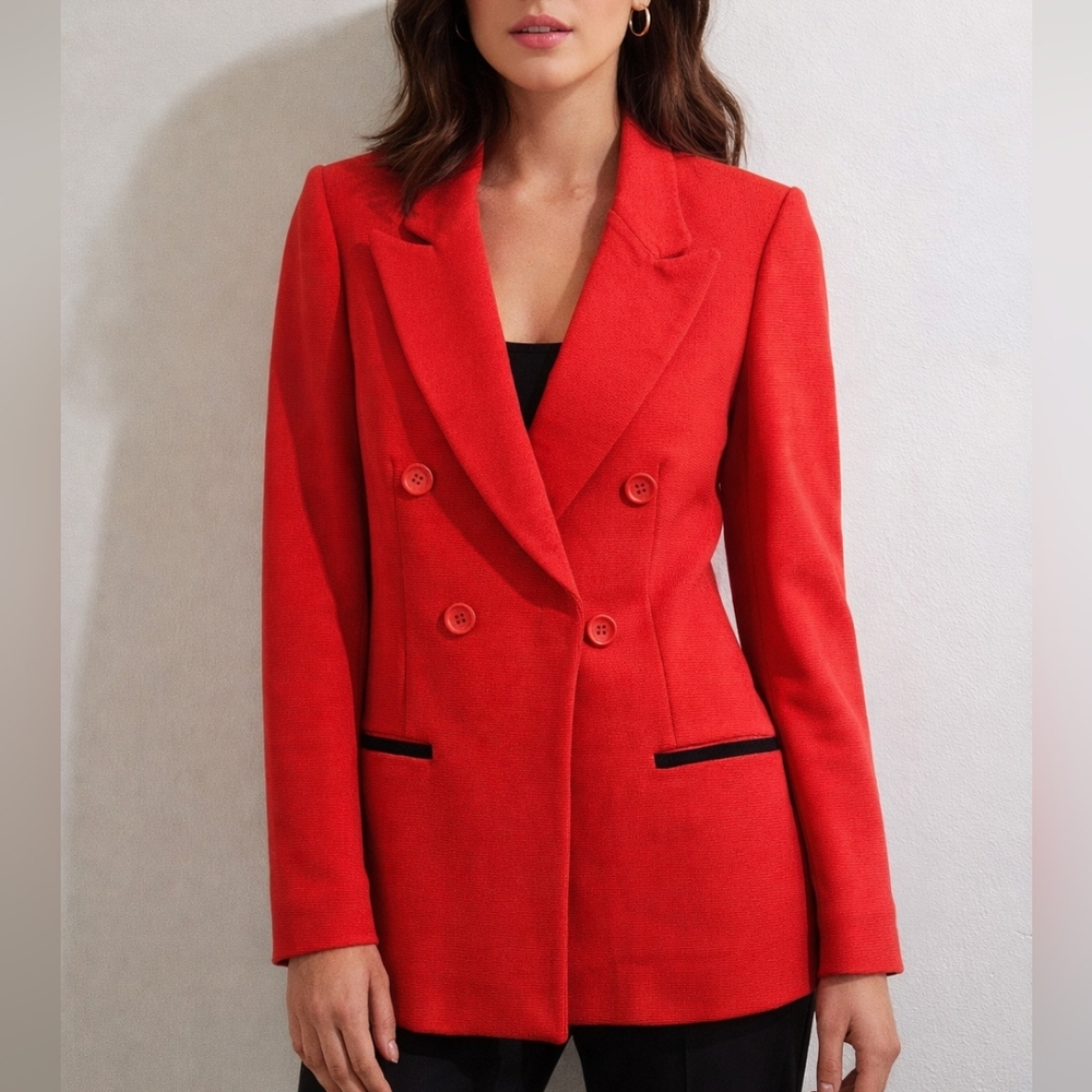 Ph5 Red Magnetic Button Double Breasted Blazer - image 2